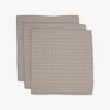 GEOMETRY Taupe Waffle Washcloth Set