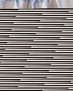 GEOMETRY Tethered Blue Tea Towel