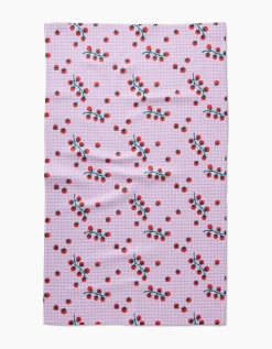 GEOMETRY Tomato Gingham Tea Towel