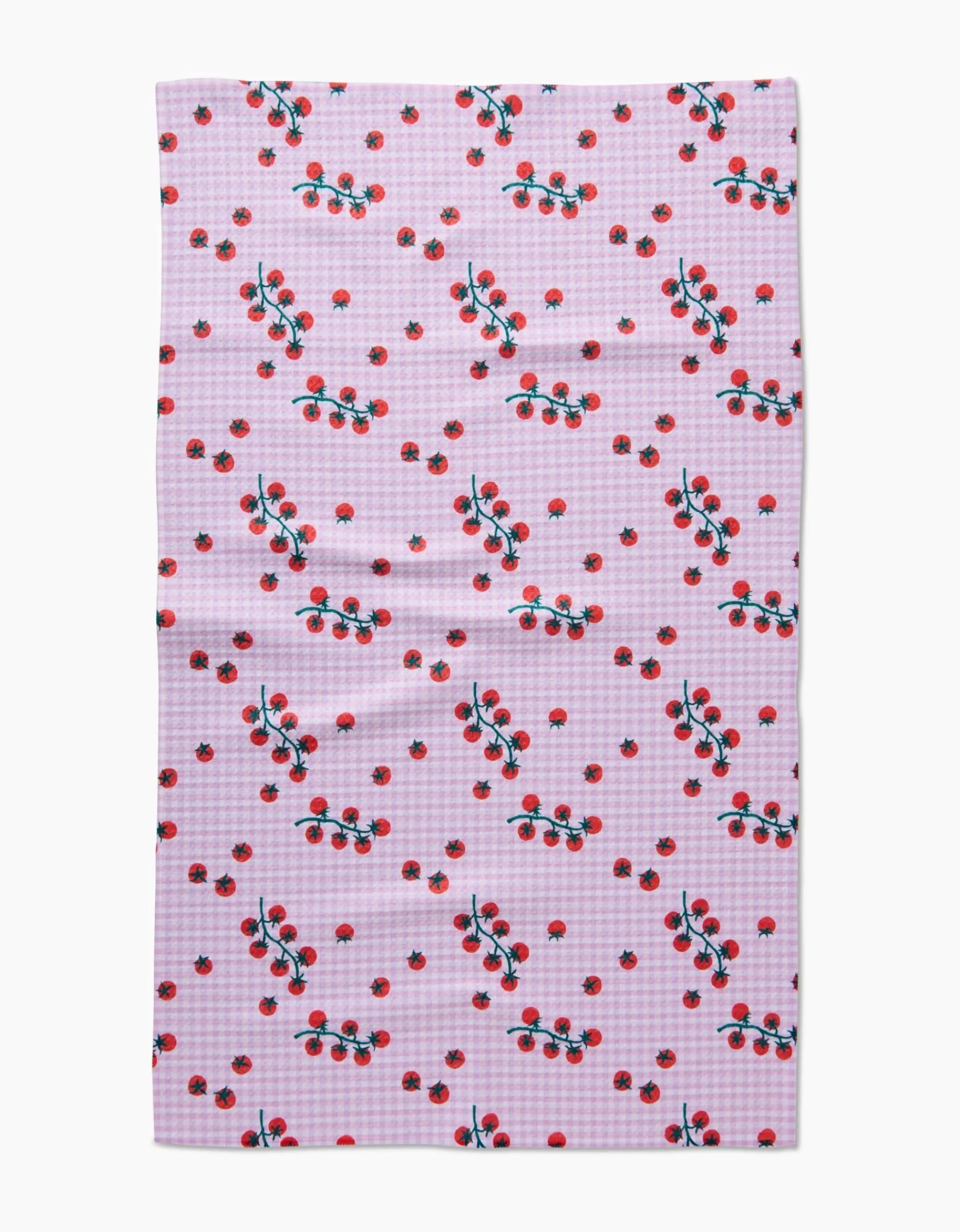 GEOMETRY Tomato Gingham Tea Towel