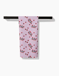 GEOMETRY Tomato Gingham Tea Towel