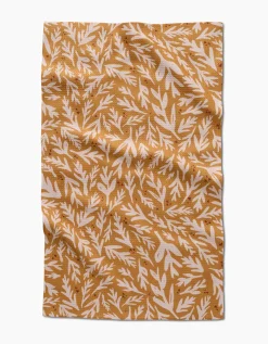 GEOMETRY Trail Dusting Gold Tea Towel