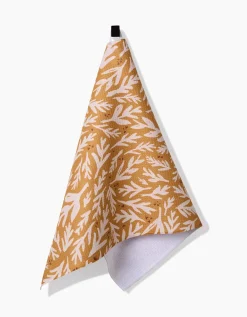 GEOMETRY Trail Dusting Gold Tea Towel