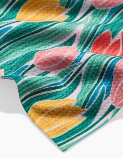GEOMETRY Tranquil Tulips Bar Towel