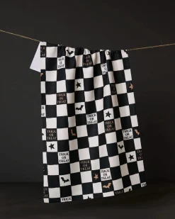 GEOMETRY Tricks and Treats Tea Towel