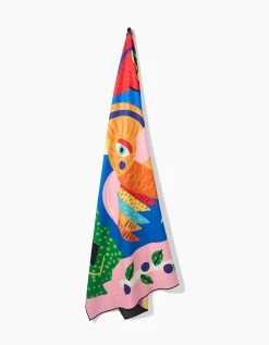 GEOMETRY Tropical Bird Beach Blanket