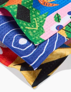 GEOMETRY Tropical Birds Dishcloth Set