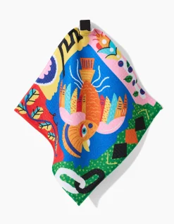 GEOMETRY Tropical Birds Dishcloth Set