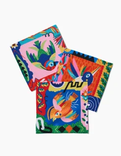 GEOMETRY Tropical Birds Dishcloth Set