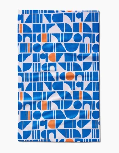 GEOMETRY Ultra Marine Harmony Tea Towel