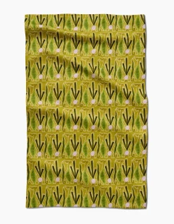 GEOMETRY Veg on Parade Tea Towel
