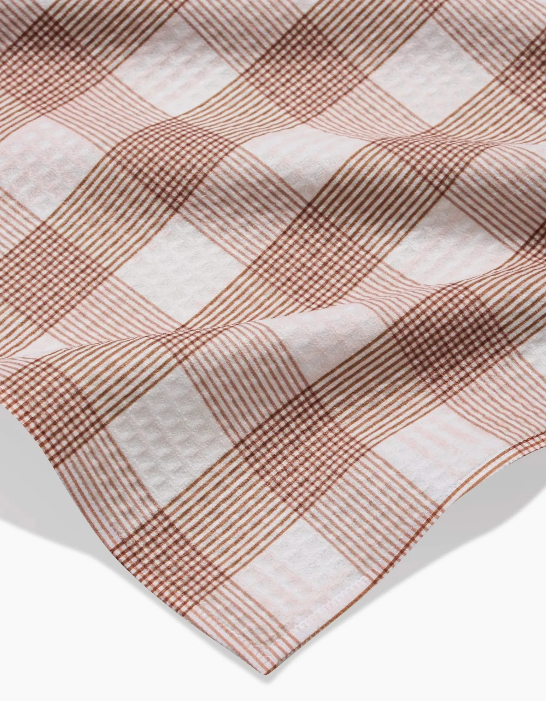 GEOMETRY Vintage Gingham Natural Luxe Bath Towel