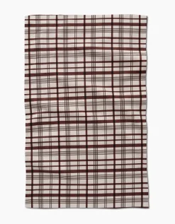 GEOMETRY Vintage Plaid Natural Luxe Hand Towel