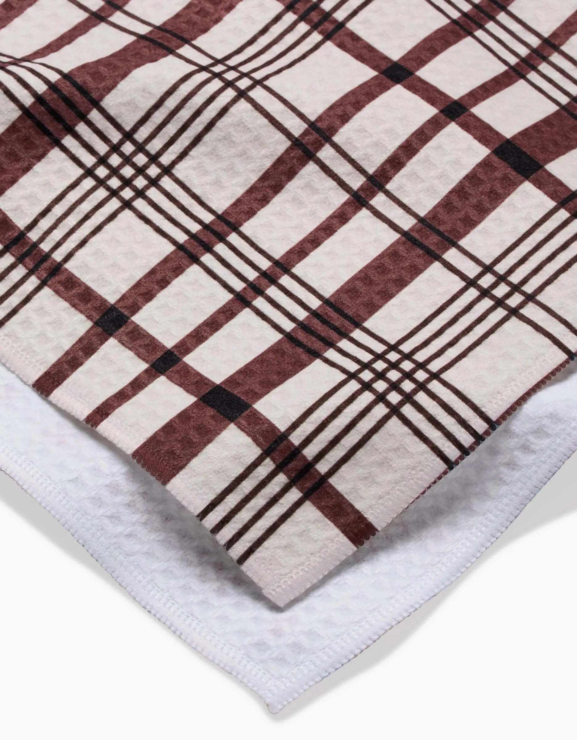 GEOMETRY Vintage Plaid Natural Luxe Hand Towel