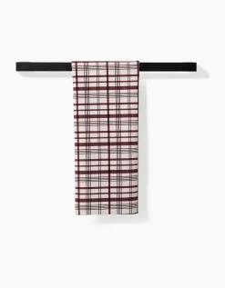 GEOMETRY Vintage Plaid Natural Luxe Hand Towel
