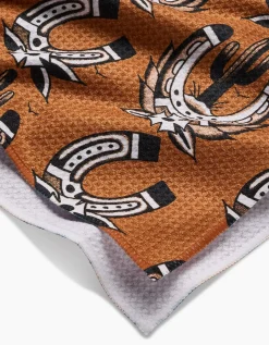 GEOMETRY Western Horseshoes Tea Towel