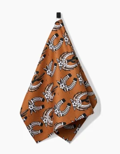 GEOMETRY Western Horseshoes Tea Towel