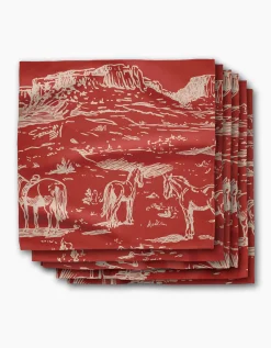GEOMETRY Western Scene Dinner Napkin Set
