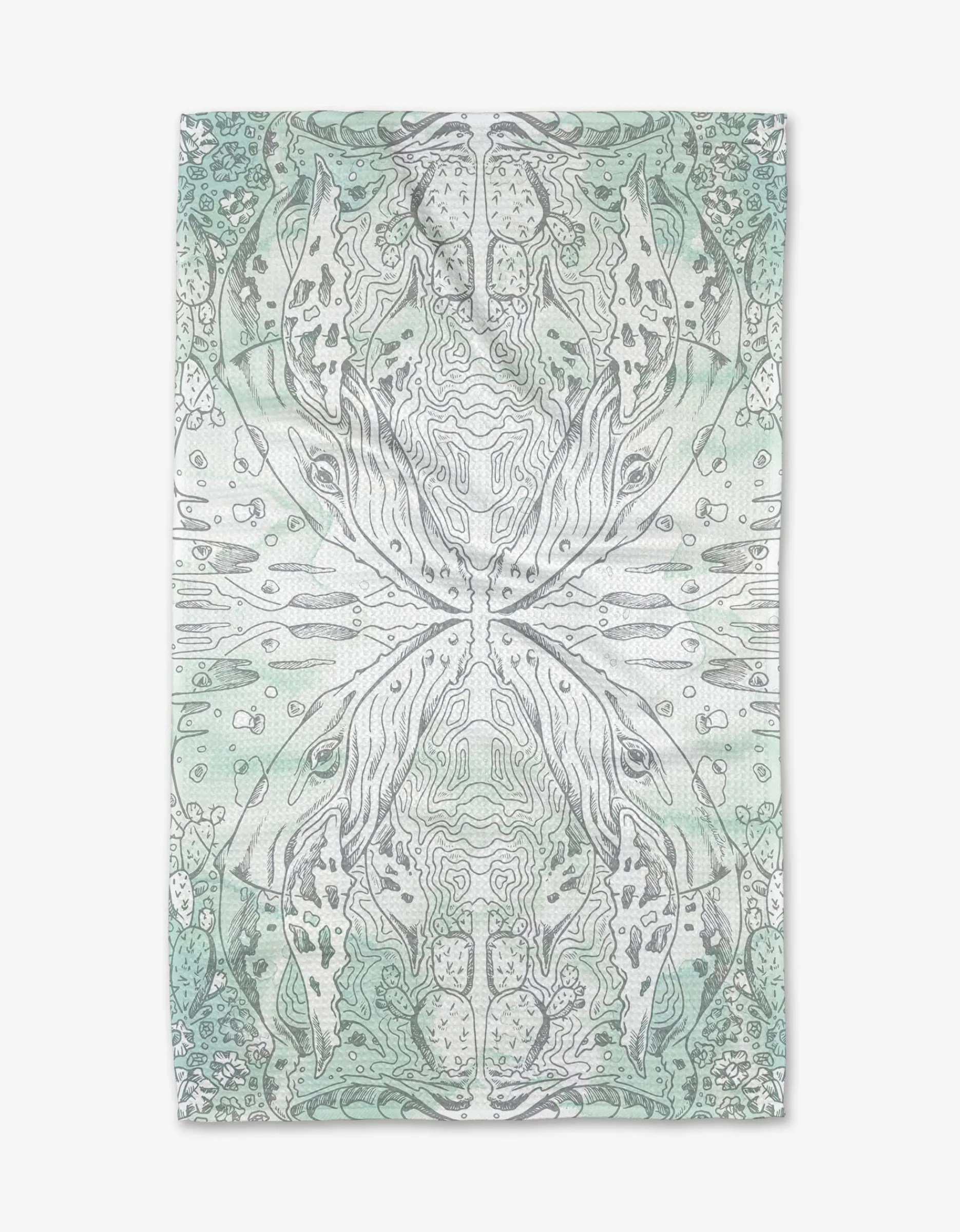 GEOMETRY Whale Tea Towel