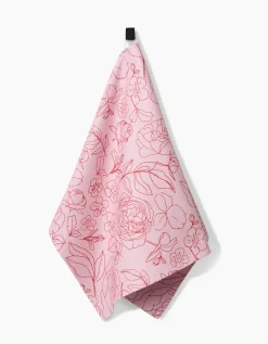 GEOMETRY Wild Roses Tea Towel