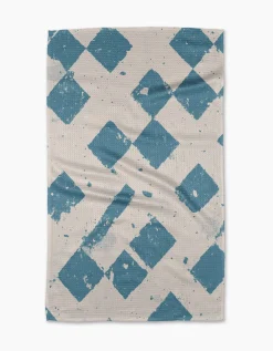 GEOMETRY Wisp Blue Tea Towel