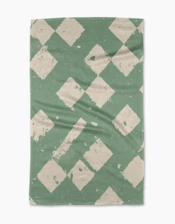 GEOMETRY Wisp Green Tea Towel