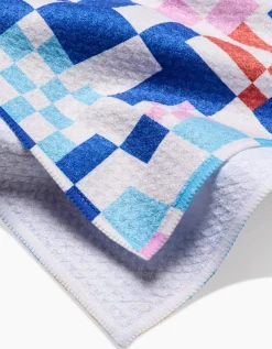 GEOMETRY Wonky Checkers Tea Towel