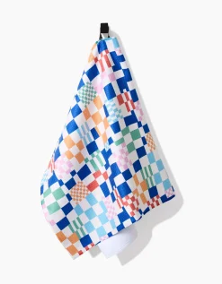 GEOMETRY Wonky Checkers Tea Towel