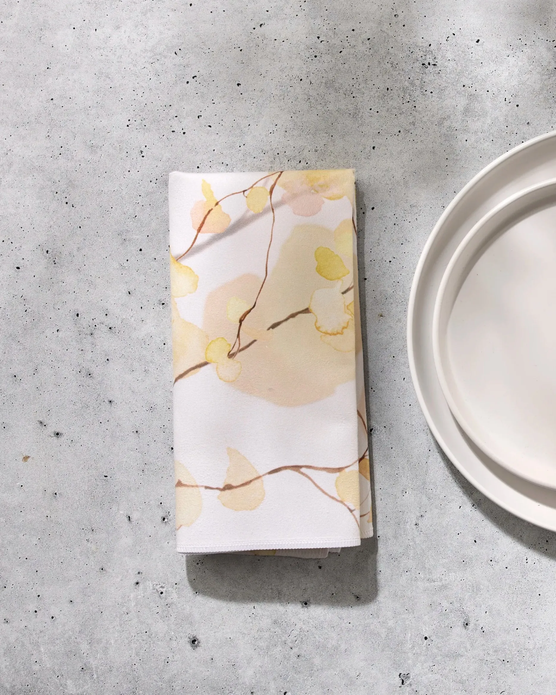 GEOMETRY Yellow Fall Dinner Napkin Set